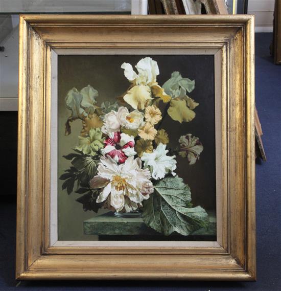§ Bennett Oates (1928-2009) Golden Flowers 21 x 18in.